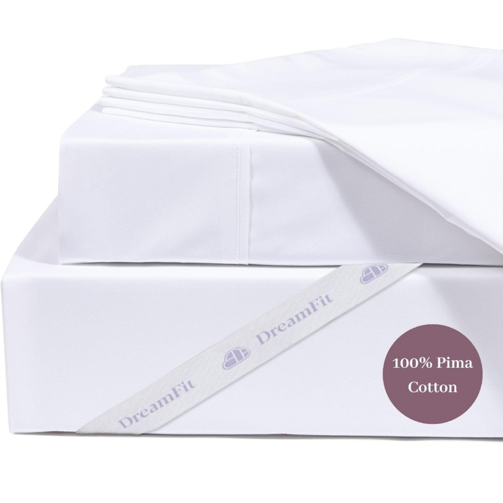 NWT DreamFit 100% Pima Cotton King Sheets Set